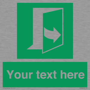 Custom sign safe condition door opens pulling left hand side